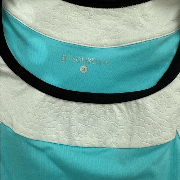 New Sofiabella Blue and Black Sleeveless Mini Dress Size Small - Picture 3 of 8